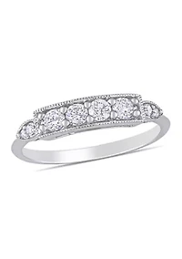 1/3 ct. t.w. Diamond Bar Ring 10K White Gold
