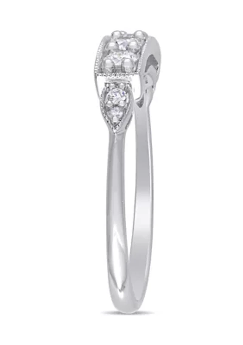 1/3 ct. t.w. Diamond Bar Ring 10K White Gold