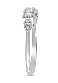 1/3 ct. t.w. Diamond Bar Ring 10K White Gold