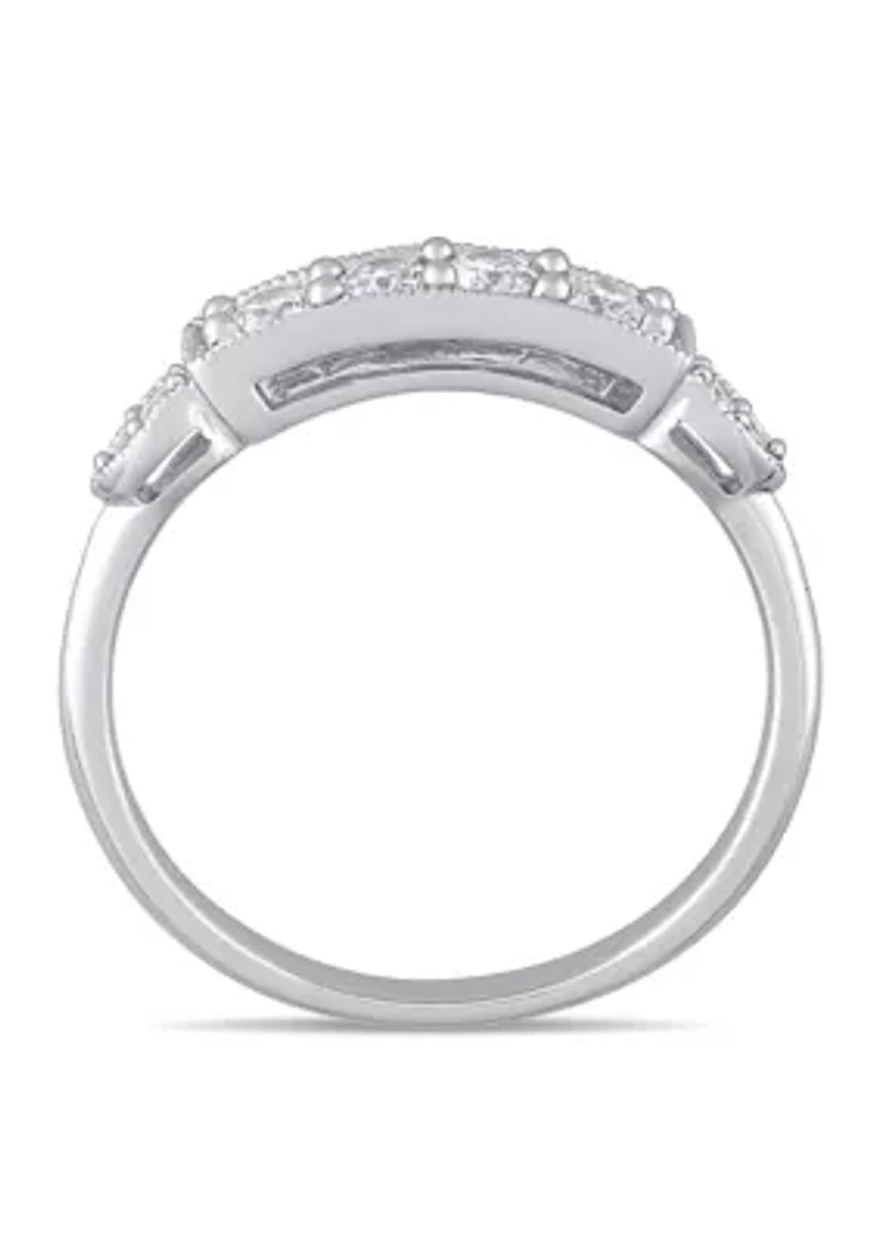 1/3 ct. t.w. Diamond Bar Ring 10K White Gold