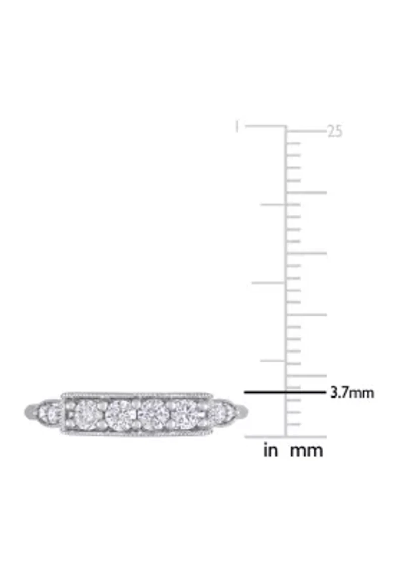 1/3 ct. t.w. Diamond Bar Ring 10K White Gold