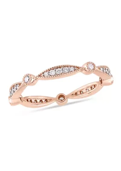 1/4 ct. t.w. Diamond Stackable Wedding Band 10K Rose Gold