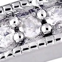 1/8 ct. t.w. Diamond Wedding Band Sterling Silver