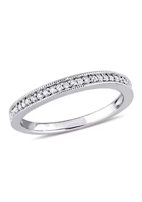 1/8 ct. t.w. Diamond Wedding Band Sterling Silver