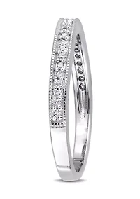 1/8 ct. t.w. Diamond Wedding Band Sterling Silver
