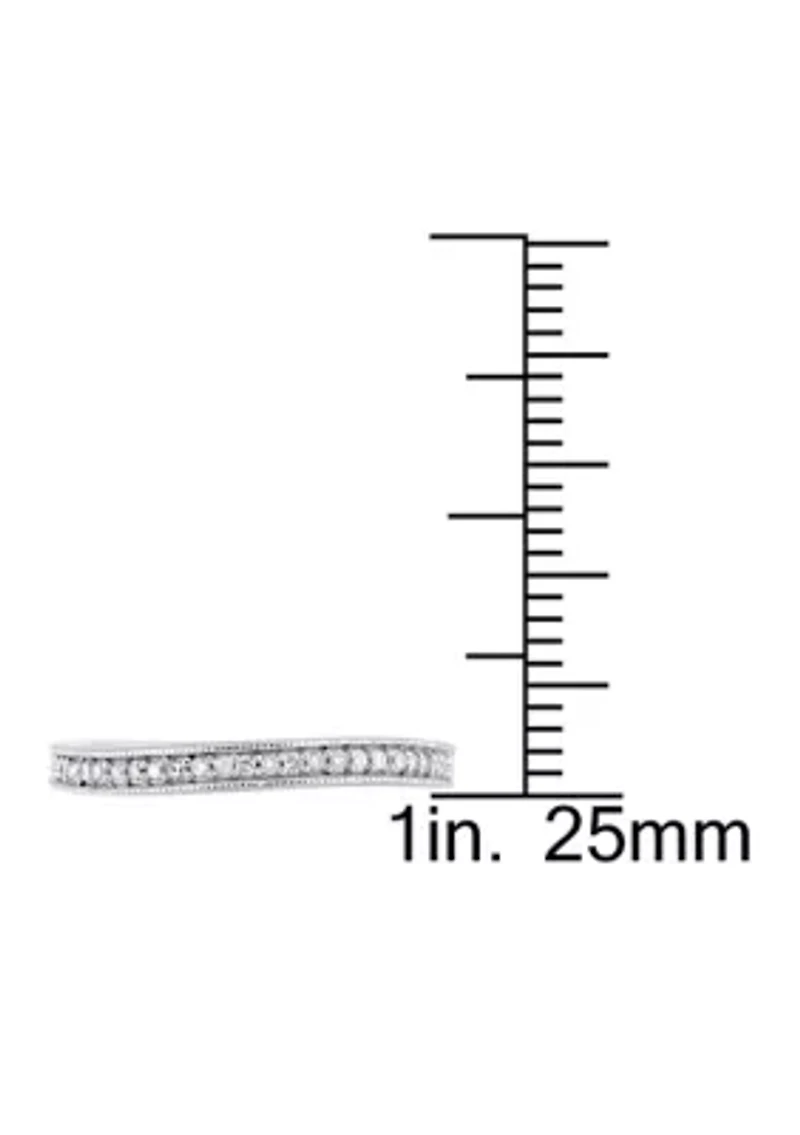 1/8 ct. t.w. Diamond Wedding Band Sterling Silver