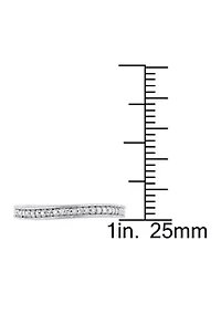 1/8 ct. t.w. Diamond Wedding Band Sterling Silver