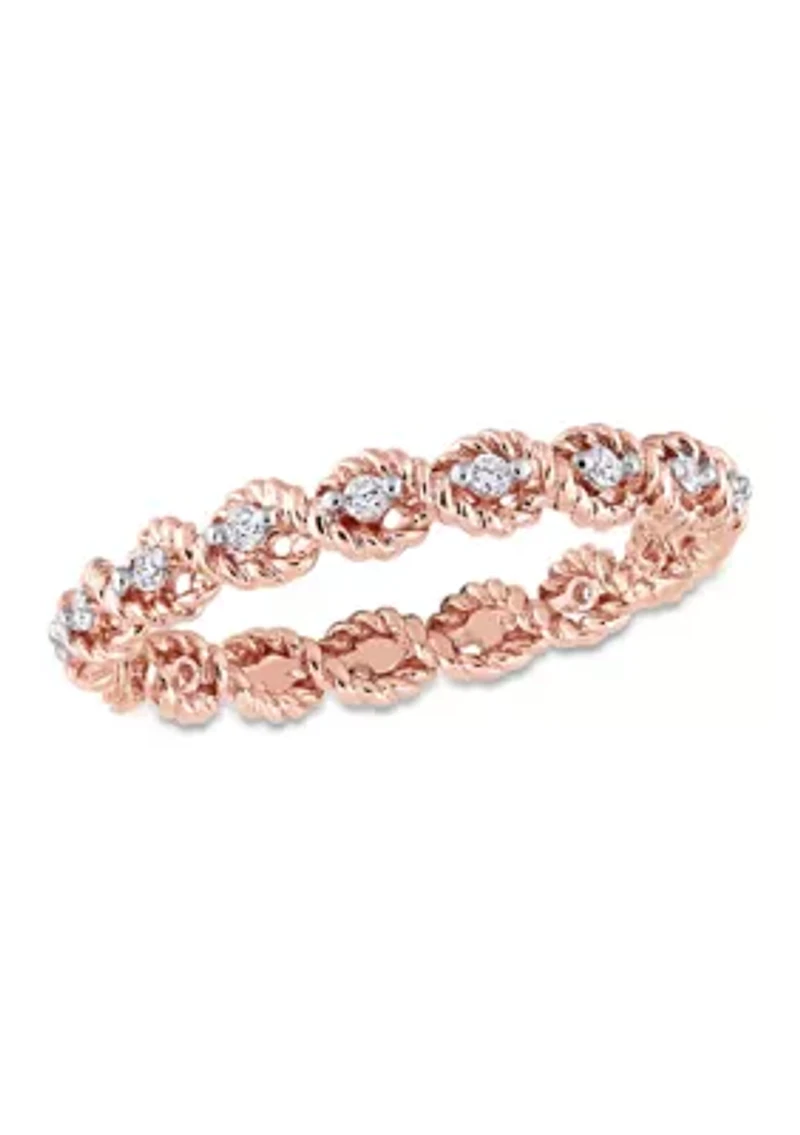 1/6 ct. t.w. Diamond Infinity Eternity Ring 10K Rose Gold