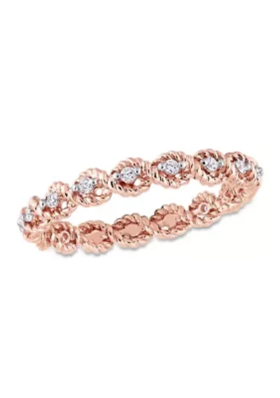 1/6 ct. t.w. Diamond Infinity Eternity Ring 10K Rose Gold