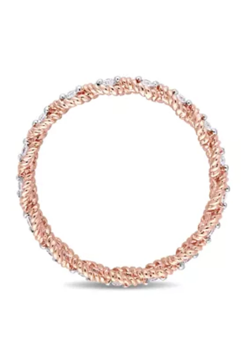 1/6 ct. t.w. Diamond Infinity Eternity Ring 10K Rose Gold