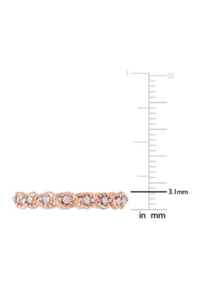 1/6 ct. t.w. Diamond Infinity Eternity Ring 10K Rose Gold