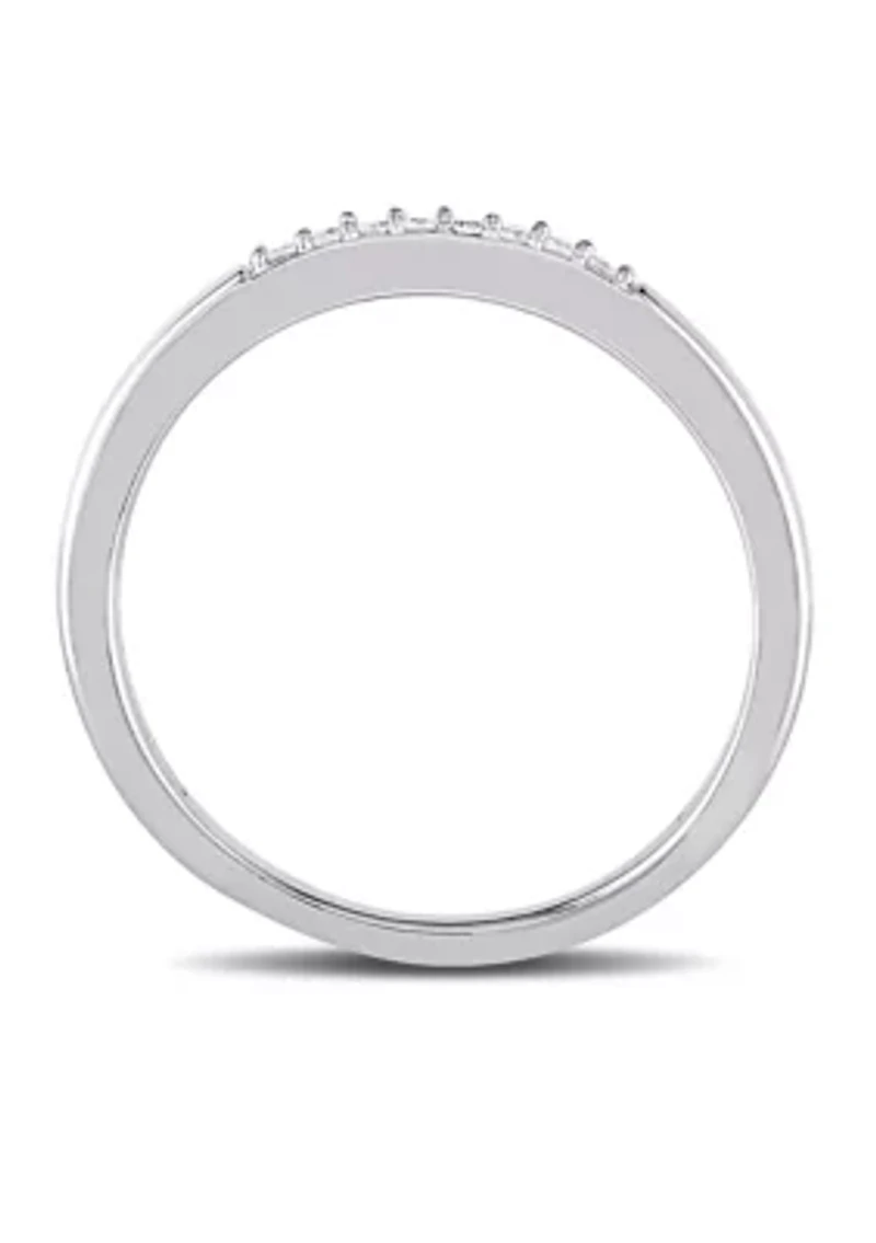 1/ ct. t.w. Diamond Wedding Band Sterling Silver