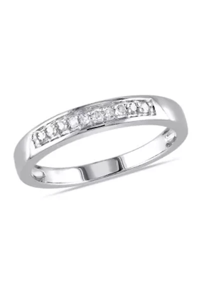 1/10 ct. t.w. Diamond Anniversary Band Sterling Silver