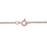 Diamond & Morganite & Pink Tourmaline Pendant with Chain in Rose Plated Sterling Silver