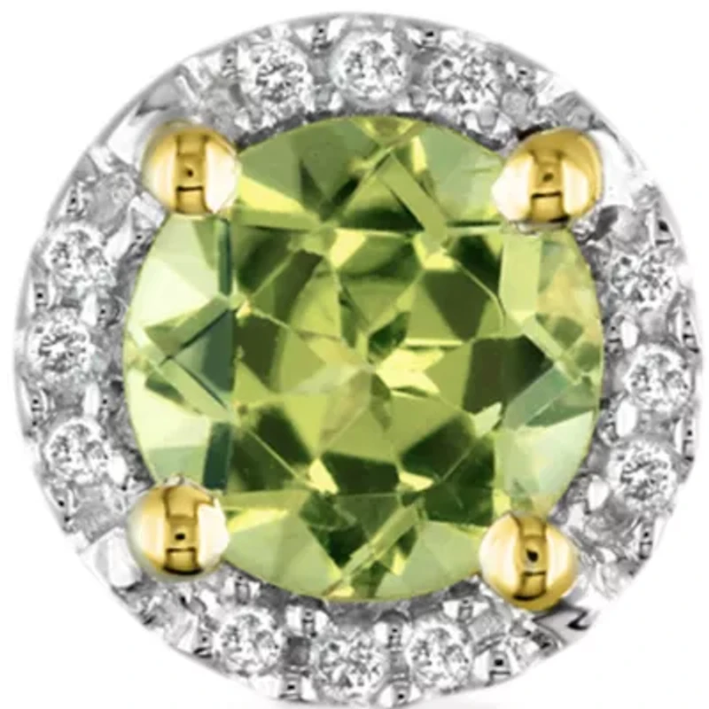 10k Yellow Gold Peridot Stud Earrings