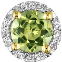 10k Yellow Gold Peridot Stud Earrings