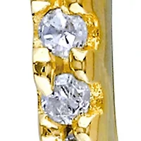 Diamond Hoop Earrings in 10k Yellow Gold