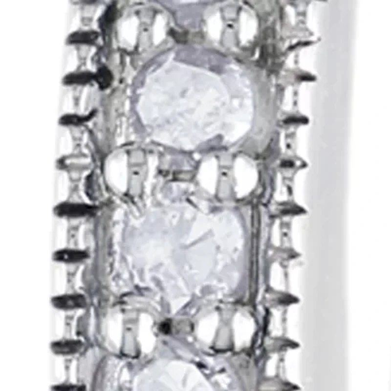 Diamond Hoop Earrings in 14k White Gold