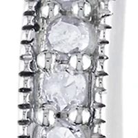Diamond Hoop Earrings in 14k White Gold