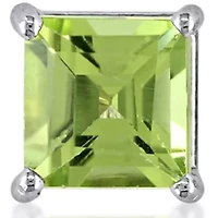 14k White Gold Peridot Stud Earrings