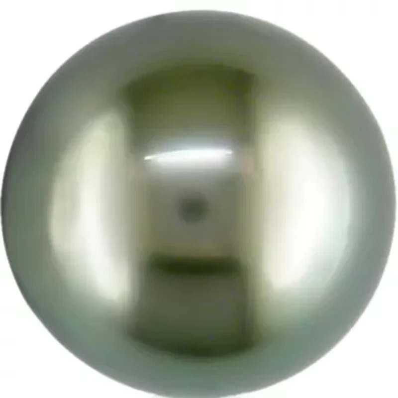 14k White Gold Black Tahitian Pearl Stud Earrings