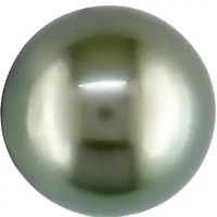 14k White Gold Black Tahitian Pearl Stud Earrings