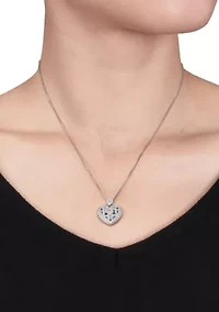 Diamond Heart Locket in Sterling Silver