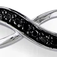 Black Diamond Infinity Bracelet in Sterling Silver