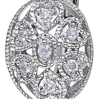 Diamond Earrings in Sterling Silver