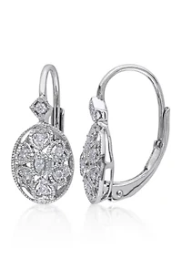 Diamond Earrings in Sterling Silver