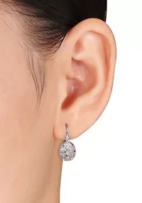 Diamond Earrings in Sterling Silver