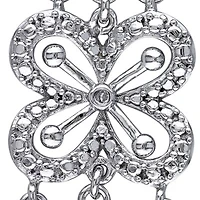 Diamond Earrings in Sterling Silver