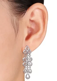 Diamond Earrings in Sterling Silver