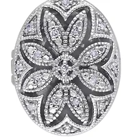 Diamond Locket Pendant in Sterling Silver