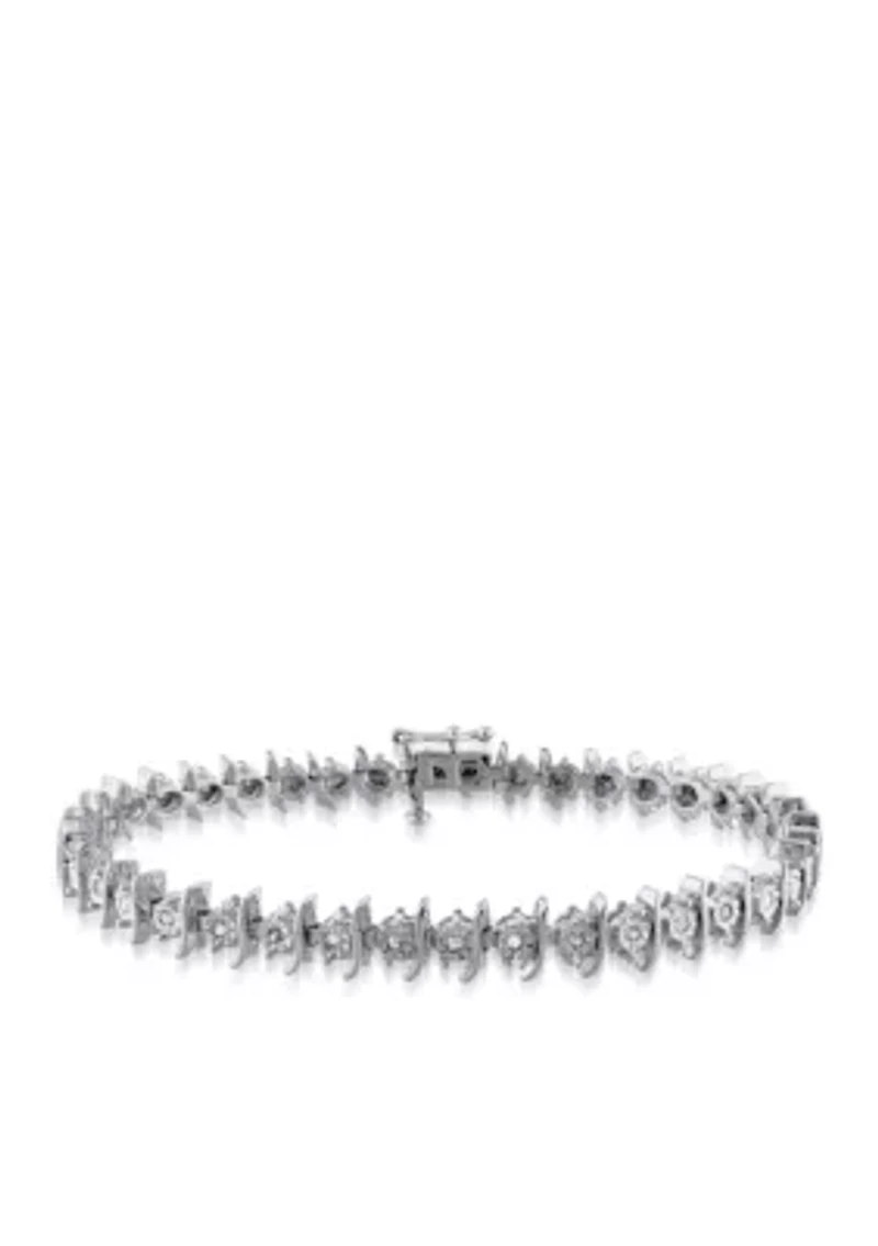 Diamond Tennis Bracelet in Sterling Silver