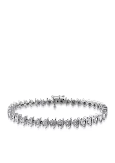 Diamond Tennis Bracelet in Sterling Silver