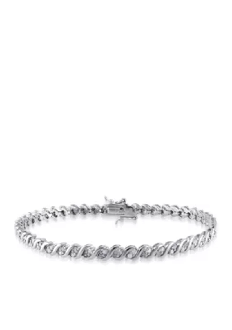 Diamond Tennis Bracelet in Sterling Silver