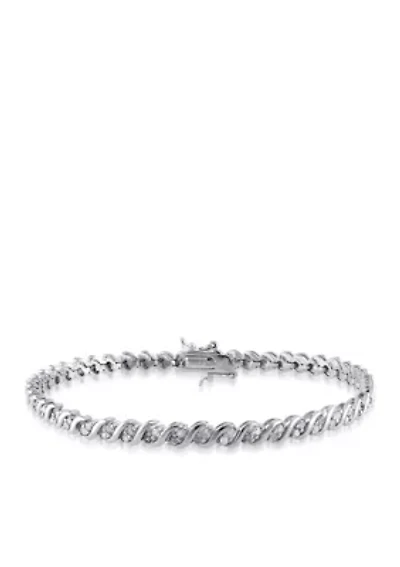 Diamond Tennis Bracelet in Sterling Silver