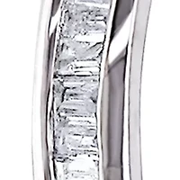 Diamond Hoop Earrings in Sterling Silver