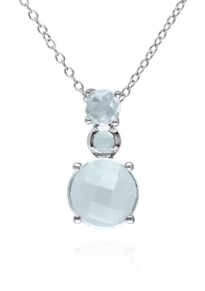 Sterling Silver Blue Topaz Pendant