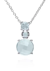 Sterling Silver Blue Topaz Pendant