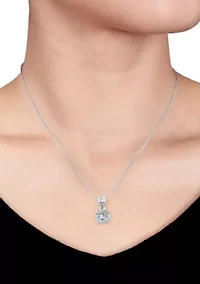 Sterling Silver Blue Topaz Pendant