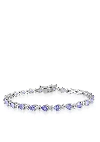 Sterling Silver Tanzanite Bracelet