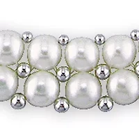 Sterling Silver White Cultured Freshwater Pearl and Silver Bead Necklace, Bracelet and Earring Set