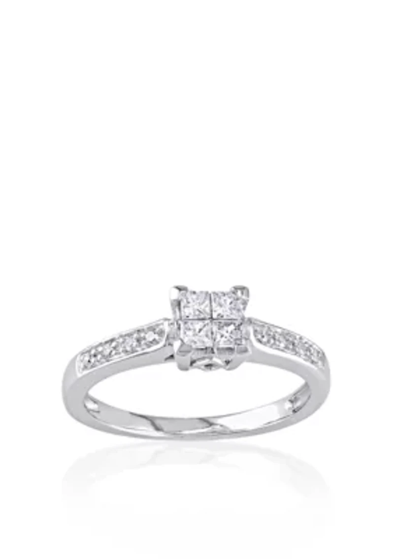 1/4 ct. t.w. Diamond Engagement Ring 10k White Gold