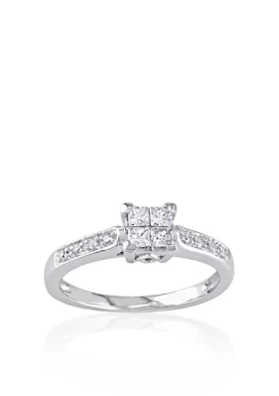 1/4 ct. t.w. Diamond Engagement Ring 10k White Gold