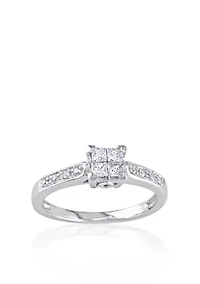 1/4 ct. t.w. Diamond Engagement Ring 10k White Gold