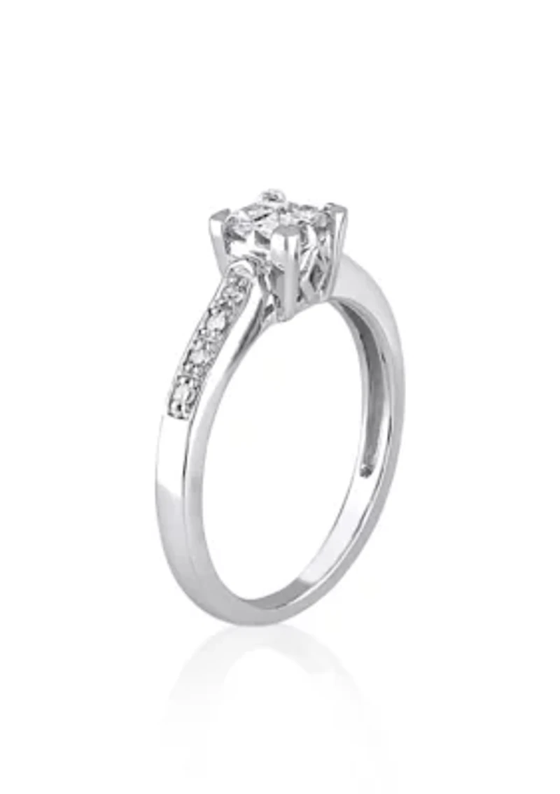1/4 ct. t.w. Diamond Engagement Ring 10k White Gold