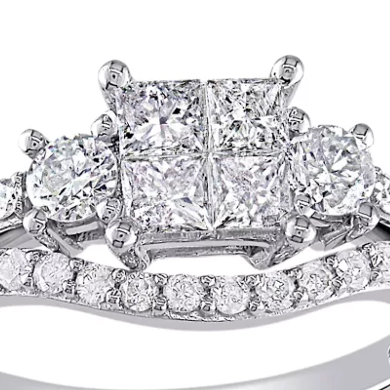1 ct. t.w. Diamond Bridal Set 14k White Gold