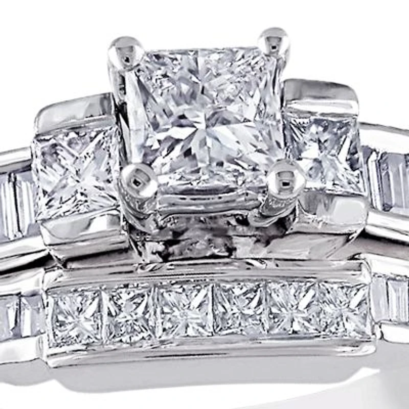 1 ct. t.w. Diamond Bridal Set 14k White Gold